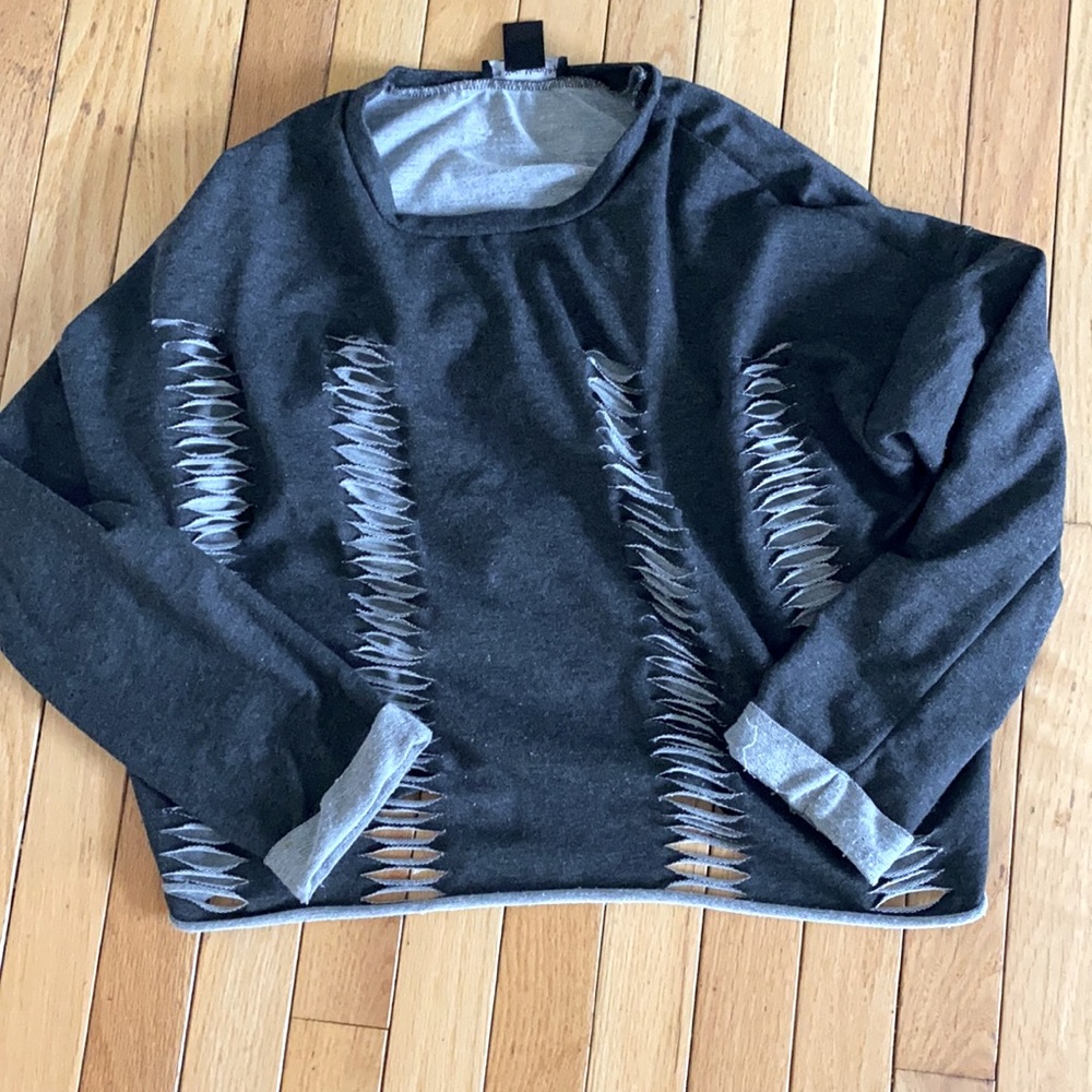Distressed sweater